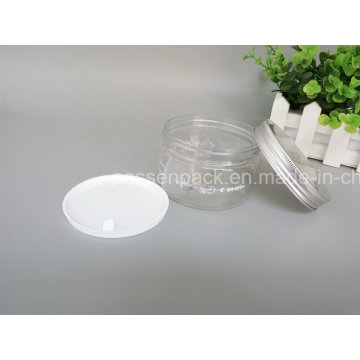 Cosmetic Plastic Jar with Aluminum Cap (PPC-PPJ-32)